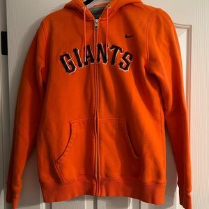 Womens Orange XL full zip SF Giants Hoodie